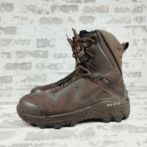 NEW Irish Setter Work Brown High Top Waterproof Nano-Toe 5" Lace Up Boots K964